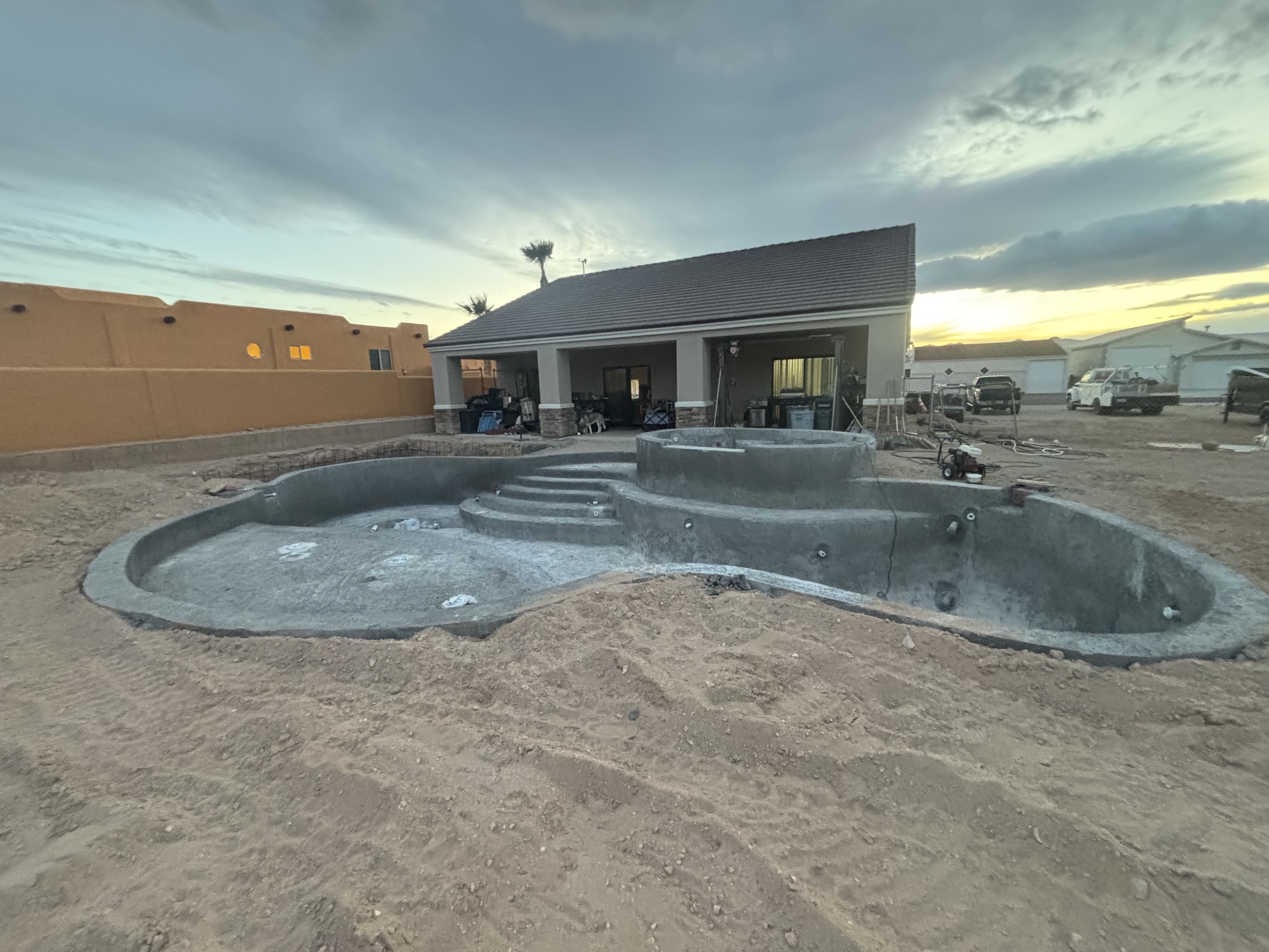 Custom pool construction